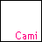 A six- displays a sequence of pixelated pink text 'Cami' with varying bullet points and one heart symbol