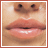 A contact sheet of 8 animated frames showing a close-up of lips with varying text overlays and subtle animation changes, arranged in a 3x3 grid with one empty cell.