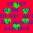 Red background with blue text and green heart shapes repeating in a pattern