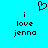 Pixelated blue background with black text and a heart symbol; two identical text blocks side-by-side with a heart above them.