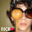 Pixelated static image of a person holding a yellow lollipop in front of their face, with text and heart symbol at bottom left.