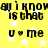 Yellow background with white stars and repeated black text 'all i know is that u ♡ me' in pixelated font.