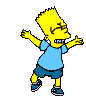 Yellow-skinned cartoon character with spiky hair, light blue shirt, dark blue shorts, and blue shoes in various dynamic poses against gray background.