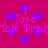 Pixelated pattern of purple hearts and pink text reading "I Love Brad" on a solid magenta background.