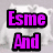 A pixelated image with text overlays and a cartoon face, showing 'Esme And Best Friends' in purple and pink text and 'Lucy Are' in red text on a yellow circular background.