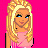 Pixel art contact sheet showing three frames of a pink-themed animated icon with cartoon character and text elements on bright pink background.