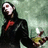 Pixelated image of a person with white face paint and red lips holding a yellow object, below which is red text reading '<33' and 'MARILYN MANSON'.