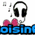 Pixelated icon with headphones, musical notes, pink bow, and blue text reading 'oisintoves' on white background.