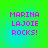 Pixelated text 'MARINA LAJOIE ROCKS!' in bright pink on a green-to-cyan gradient background, displayed across four identical