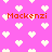 Pixelated pink background with white heart shapes and red text reading "Mackenzi" repeated across the image.