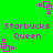 Green background with pink pixelated text and square patterns, displaying "Starbucks Queen" in two with repeating square motifs
