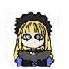 Six cartoon-style character portraits arranged in two , each with distinct hairstyles, clothing, and accessories in blue, yellow, and black tones
