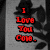 A four- displays pixelated text in red and pink over a grayscale background with dark silhouettes