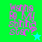 Pixelated text "Wanna Be My Shining Star?" in pink and purple on green and cyan backgrounds with a star symbol.