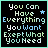 A 4x3 contact sheet of 12 animated frames showing a pixelated text-based icon with the phrase "You Can Have Everything You Want Exept What You Need" in varying color schemes on black backgrounds, each frame bordered by light green.