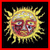 Animated sun icon with human face on black background, green text reading 'Stolen From an African Land!' in yellow pixelated font