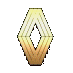 Animated sequence of five variations showing a diamond-shaped icon transforming from layered stripes into stacked vertical bars, then reversing back to the original form.