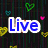 Blue text 'Live Laugh Love Always' on dark background with green, pink, and yellow heart shapes.