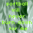 Green pixelated text reads "softball will never burn down for me" over a blurred grayscale background with visible motion blur effects.