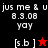 Pixelated text and star symbols on black, dark red, and bright red backgrounds with visible pixelation artifacts.