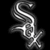 Two side-by-side pixelated images of a stylized 'S' and 'X' symbol, one on black background, one on white background.