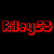 Two side-by-side pixelated text icons display "Billy53" in red and cyan on a black background, with no visible animation changes.