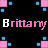 Pixelated pink and blue icon repeats across black background with 'Brittany' text in alternating white/pink lettering