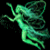 Green and blue pixelated fairy figures in dynamic poses against dark backgrounds, one with outstretched arms and flowing limbs.