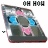identical diamond-shaped icons with blue and pink floral patterns, each containing a central gray circle