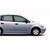 Pixelated side view of a silver sedan with dark windows and black tires on a white background.