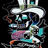 Pixelated character with white hat, teal and purple accents, dark body, orange feet on black background.