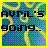 Pixelated image with yellow border showing two side-by-side : left has blue-green background and black text 'AVRIL'S going..', right shows Spongebob Squarepants character with yellow body, white eyes, red mouth, brown shorts, and black text 'sponge' above head