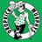 Green circular icon with a pixelated figure in white and black clothing holding a large object, surrounded by a checkered border.