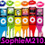 Pixelated of colorful icons with dripping effects, a heart-shaped collage of small images, and a of media player–style icons with text overlays