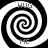 Four identical black-and-white spiral patterns arranged in a , each containing the text HUG above and ME below