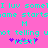 Pixelated cyan text on bright pink background with purple star symbols and repeated 'I luv somel' phrases.