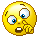 Yellow emoji face with wide blue eyes and open mouth, hand covering nose in a sneezing or sniffing gesture