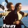 Two people embrace on a ship deck with ocean and sky background, text 'Far Away' overlaid in white script.