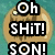 Pixelated brown circular icon with a bearded face, displaying text and animation changes across multiple views.