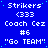 Blue background with white pixelated text arranged in a pattern, displaying repeated phrases and symbols