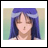 A pixelated anime-style character with blue hair and closed eyes on the left, next to a black background with white text "Anime IM" above smaller text "COM" on the right.