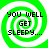 Four identical green and white spiral-patterned icons with black text reading "YOU WELL GET SLEEPY..." arranged in a