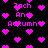 Pixelated pink text and heart shapes on a black background, with repeated 'Zach And Autumn' phrases in various positions.