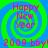 A static image with four identical quadrants featuring green and blue spiral backgrounds, pink text reading "Hoppy New Year" and "2009 bby!".