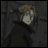 Pixelated anime-style character with light brown hair and dark clothing against a dark background, next to stylized text reading 'AnimeIM' and 'com'.