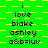 Green and yellow checkered background with repeated text blocks reading 'i love blake ashley a&b=luv' in black pixelated font across multiple