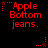 Red text on black background with animated star and dot patterns changing position across frames.