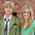 A 2x2 contact sheet of a static image featuring two people against a brick wall with overlaid text asking about relationship status, displayed in low-resolution pixelated style.
