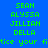 Pixelated green text on blue background with cyan highlight boxes over names, repeating 'SEAN', 'ALYSSA', 'JILLIAN', 'DELLA', and partial 'tice your fitice your' phrases.