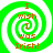 Green and white spiral background with orange text reading "I wish I was Irish!" arranged in a circular pattern.